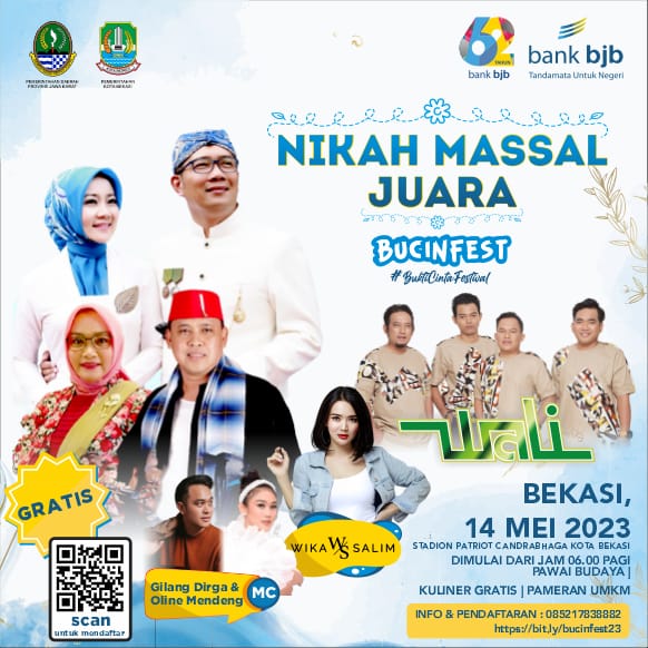 Poster kegiatan nikah massal bank bjb bekerja sama dengan Pemrov Jawa Barat. (Istimewa)