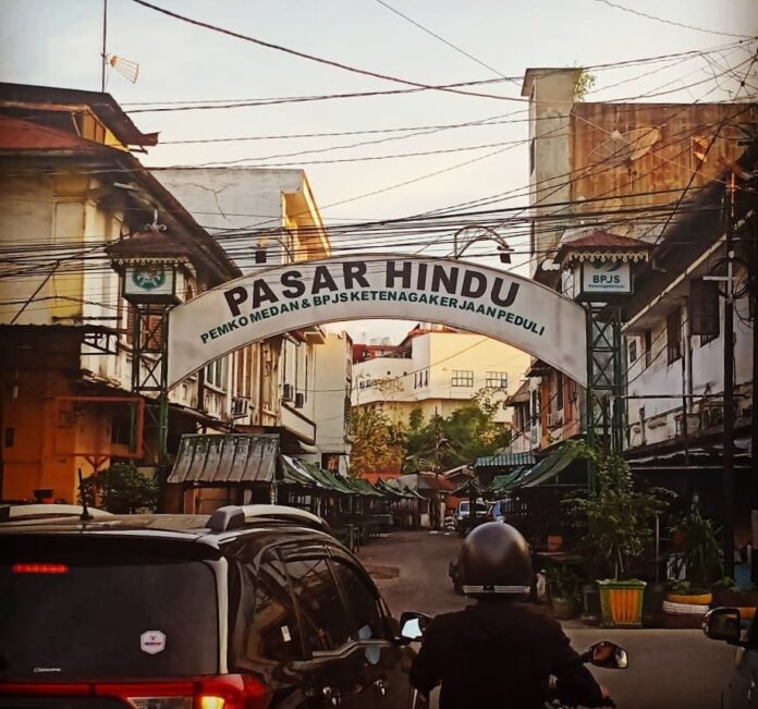 Pajak Hindu merupakan salaj satu pasar terpendek di Medan. (Foto: Instagram @rella_mart)