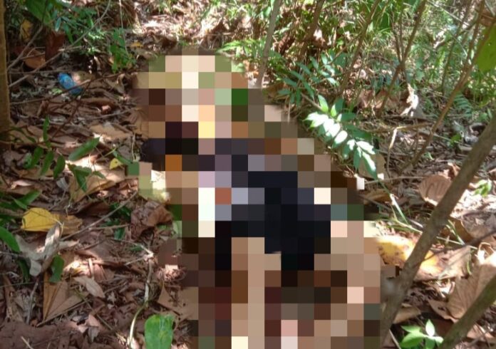 Mayat perempuan ditemukan warga di hutan Desa Pendamar Indah, Kecamatan Sandai, Kabupaten Ketapang, Selasa (29/8/2023). (Istimewa)